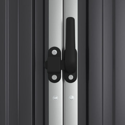 Capanno per Attrezzi Antracite 161x89x161 cm Acciaio Zincato - homemem39