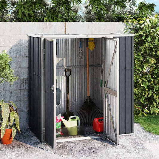 Capanno per Attrezzi Antracite 161x89x161 cm Acciaio Zincato | homemem39