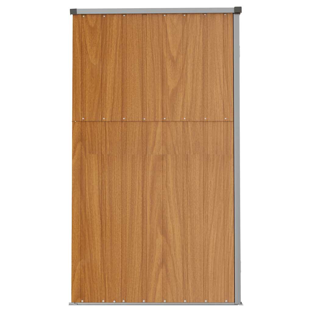 Capanno per Attrezzi Marrone 161x89x161 cm in Acciaio Zincato | homemem39