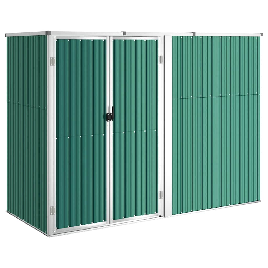 Capanno per Attrezzi Verde 225x89x161 cm in Acciaio Zincato | homemem39