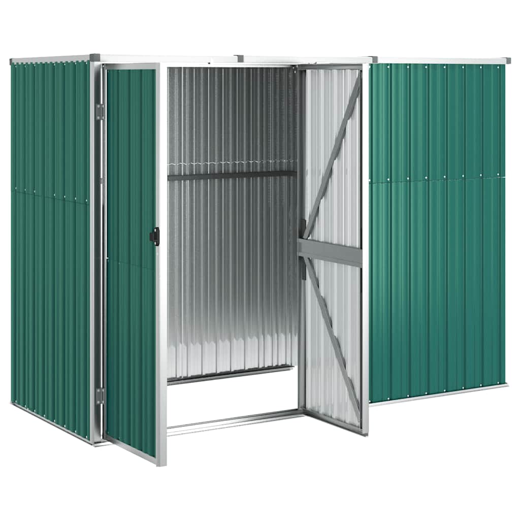Capanno per Attrezzi Verde 225x89x161 cm in Acciaio Zincato | homemem39