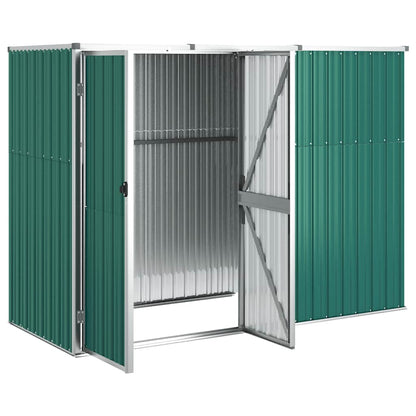 Capanno per Attrezzi Verde 225x89x161 cm in Acciaio Zincato | homemem39