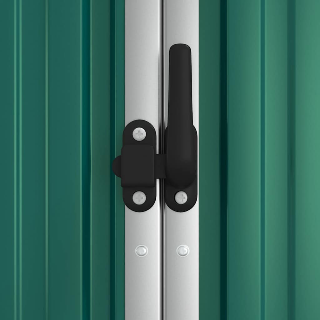 Capanno per Attrezzi Verde 225x89x161 cm in Acciaio Zincato | homemem39