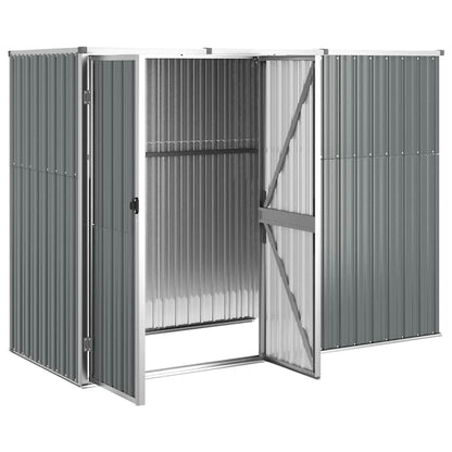 Capanno per Attrezzi Grigio 225x89x161 cm in Acciaio Zincato | homemem39