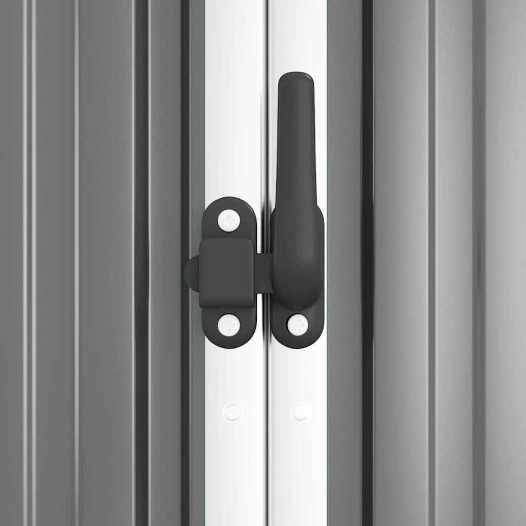 Capanno per Attrezzi Grigio 225x89x161 cm in Acciaio Zincato | homemem39
