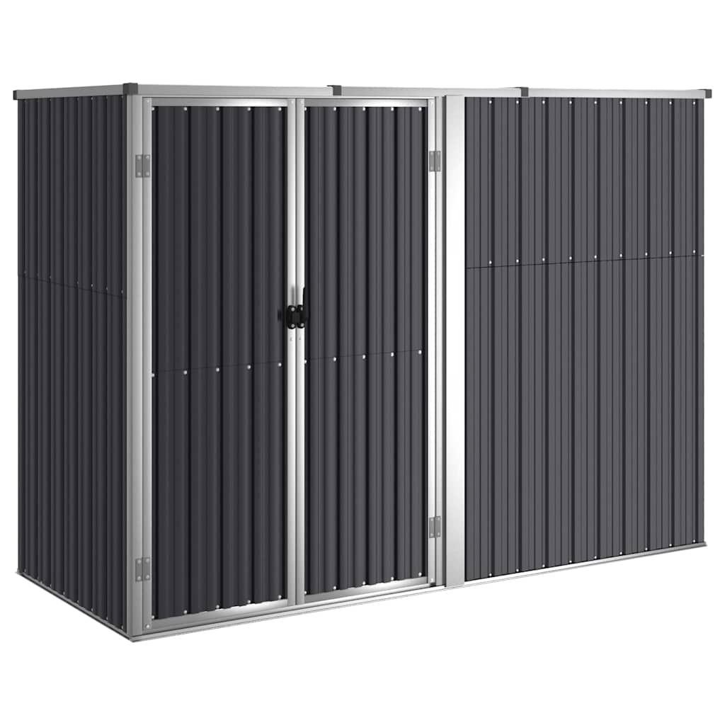 Capanno per Attrezzi Antracite 225x89x161 cm Acciaio Zincato | homemem39