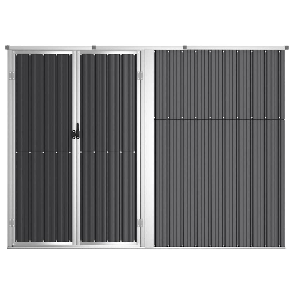 Capanno per Attrezzi Antracite 225x89x161 cm Acciaio Zincato | homemem39