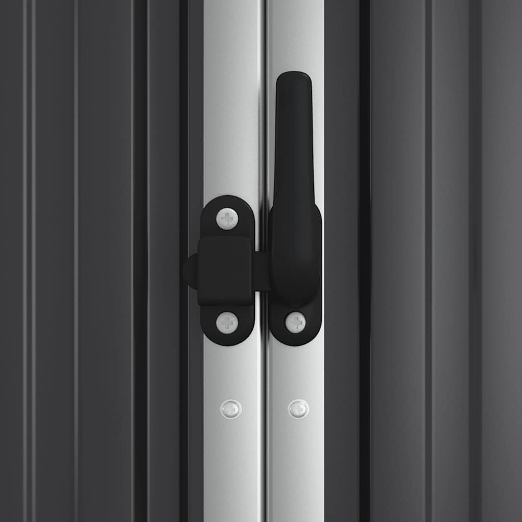 Capanno per Attrezzi Antracite 225x89x161 cm Acciaio Zincato | homemem39