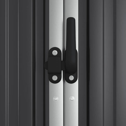Capanno per Attrezzi Antracite 225x89x161 cm Acciaio Zincato | homemem39
