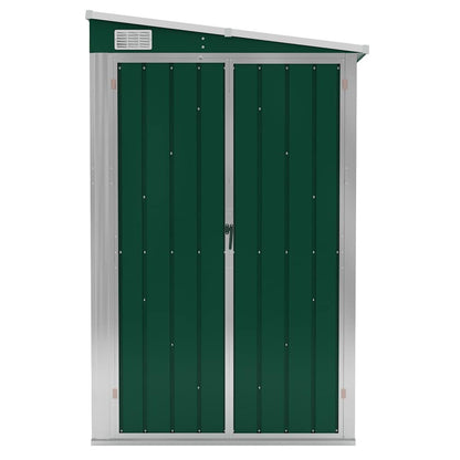 Capanno Giardino a Parete Verde 118x100x178 cm Acciaio Zincato