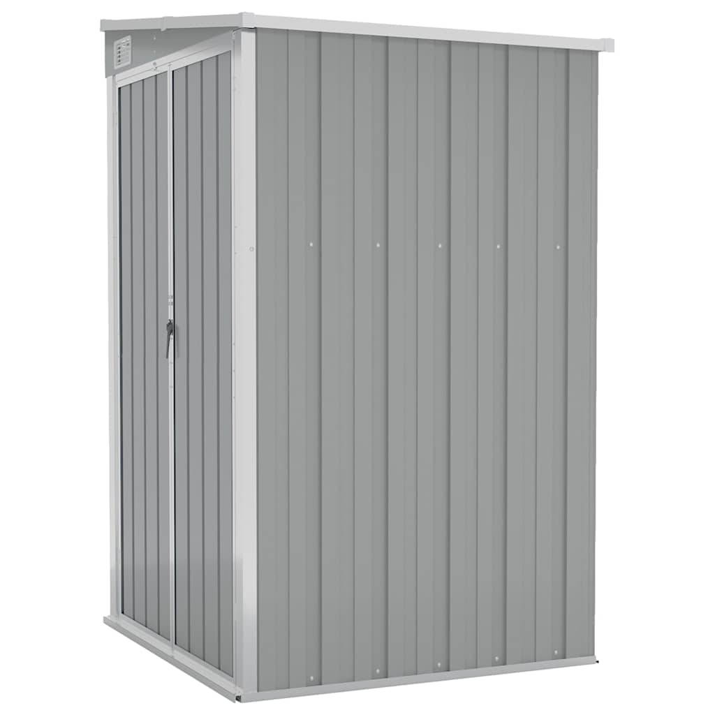 Capanno Giardino a Parete Grigio 118x100x178 cm Acciaio Zincato