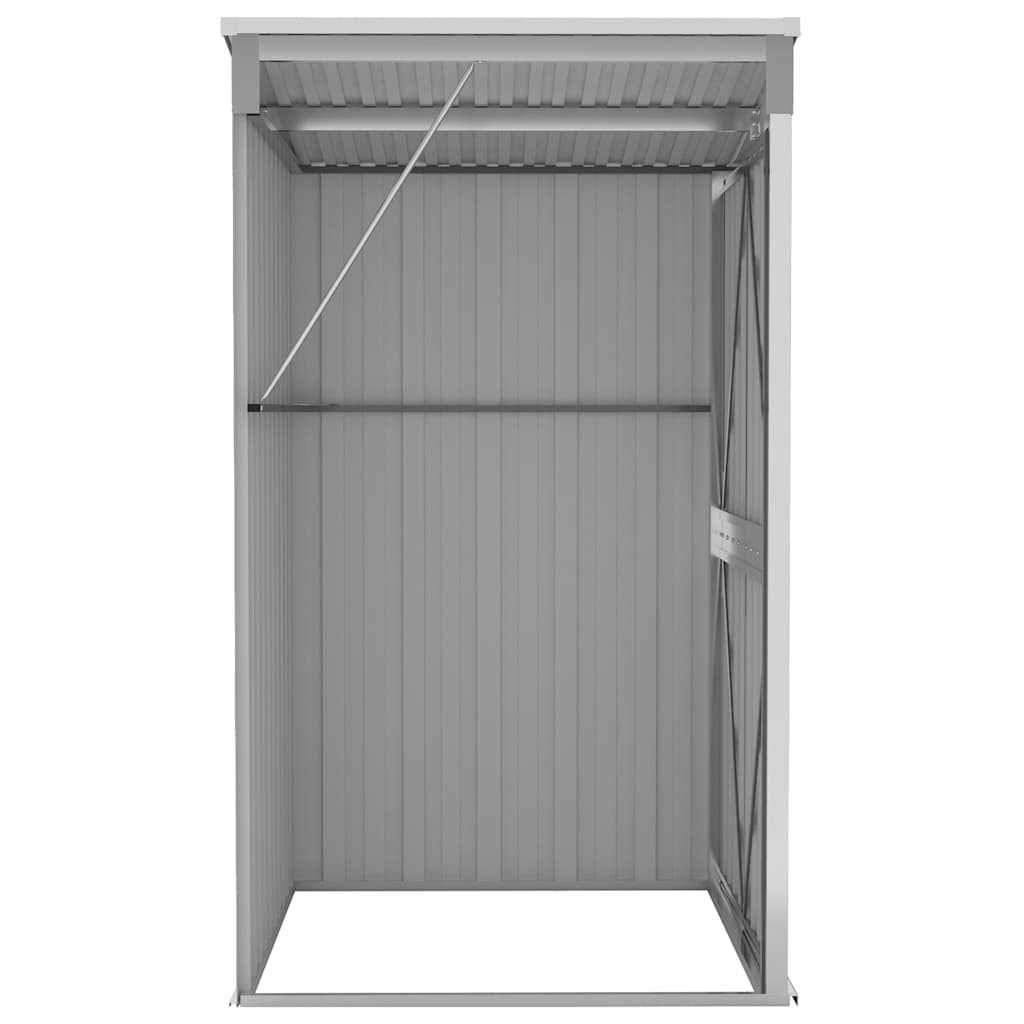 Capanno Giardino a Parete Grigio 118x100x178 cm Acciaio Zincato | homemem39