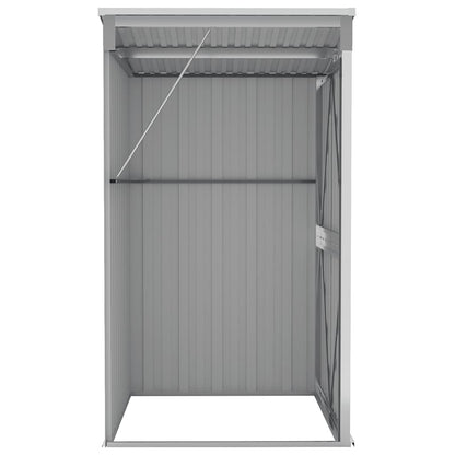 Capanno Giardino a Parete Grigio 118x100x178 cm Acciaio Zincato | homemem39