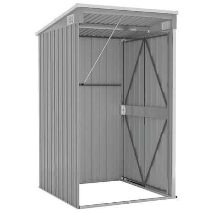Capanno Giardino a Parete Grigio 118x100x178 cm Acciaio Zincato | homemem39