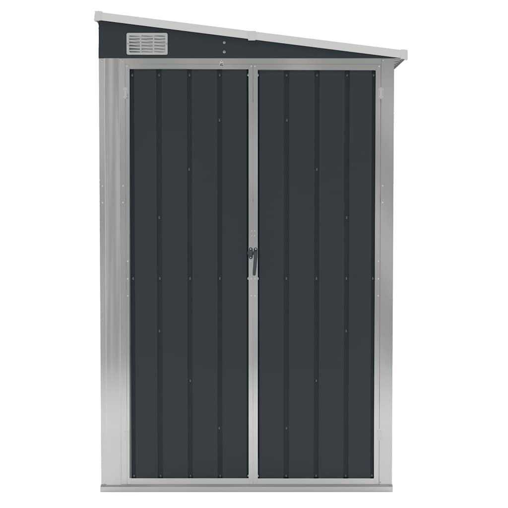 Capanno da Giardino a Parete Antracite 118x100x178 cm Acciaio | homemem39