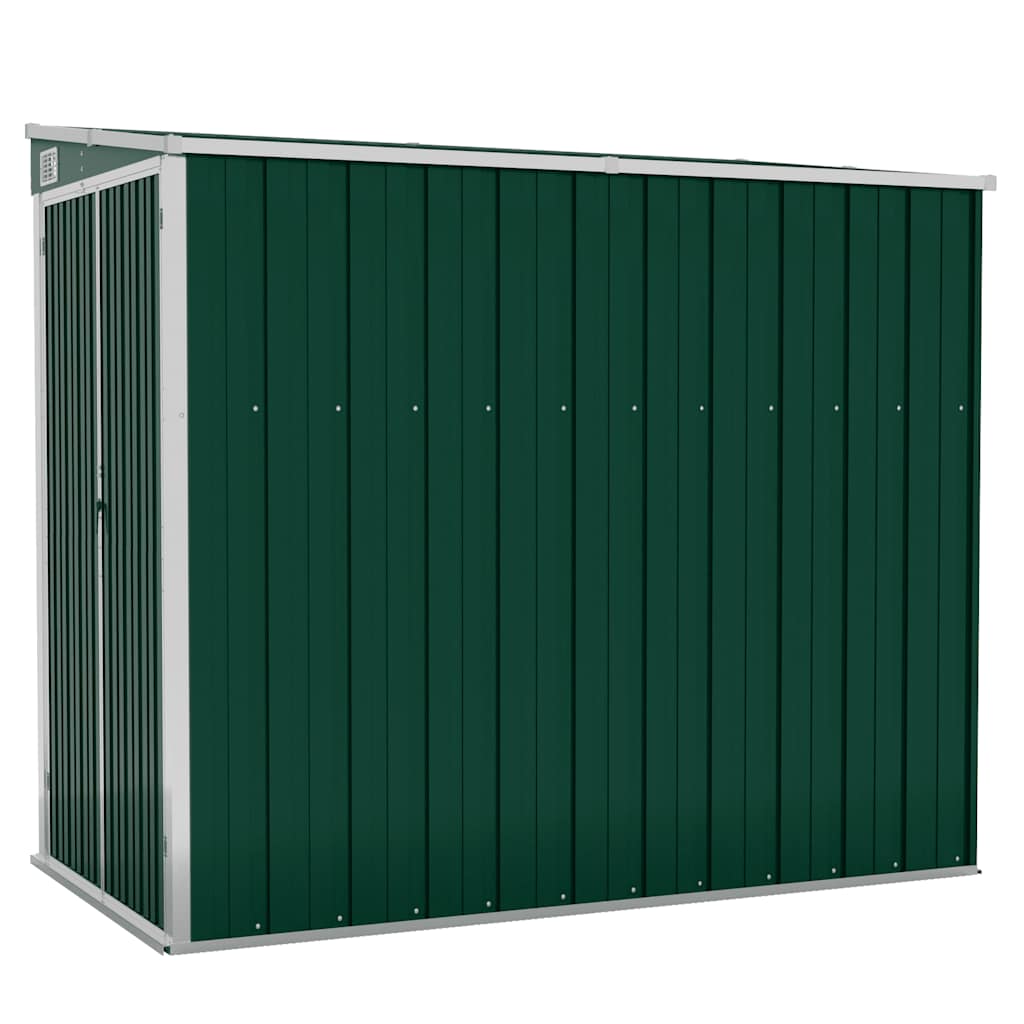 Capanno Giardino a Parete Verde 118x194x178 cm Acciaio Zincato | homemem39