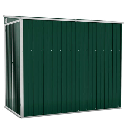 Capanno Giardino a Parete Verde 118x194x178 cm Acciaio Zincato | homemem39