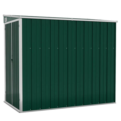 Capanno Giardino a Parete Verde 118x194x178 cm Acciaio Zincato