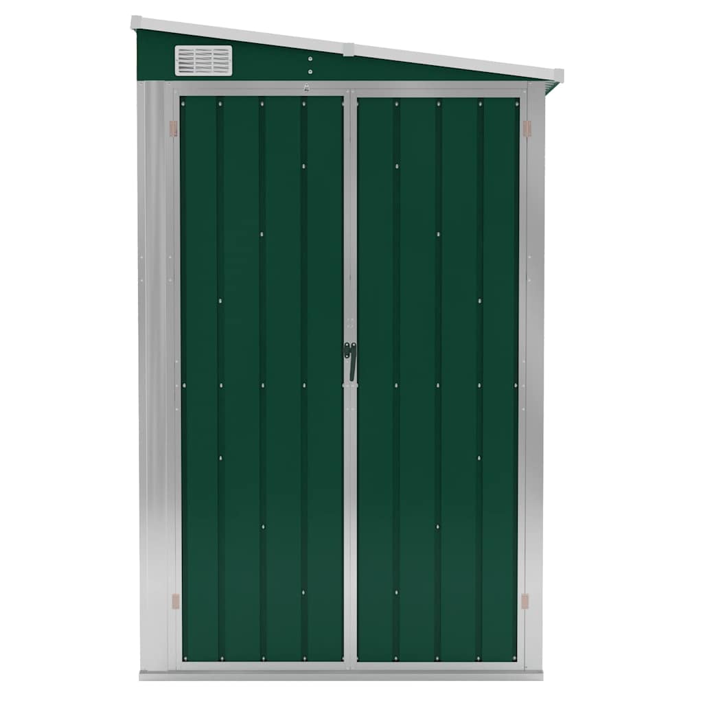 Capanno Giardino a Parete Verde 118x194x178 cm Acciaio Zincato | homemem39