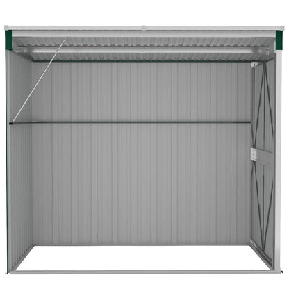 Capanno Giardino a Parete Verde 118x194x178 cm Acciaio Zincato | homemem39