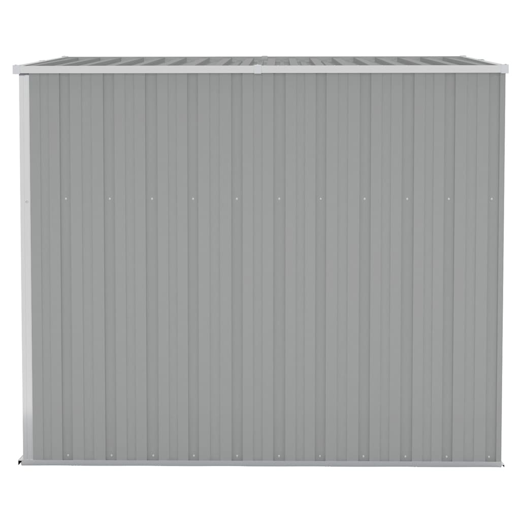 Capanno Giardino a Parete Grigio 118x194x178 cm Acciaio Zincato
