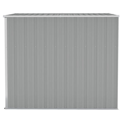 Capanno Giardino a Parete Grigio 118x194x178 cm Acciaio Zincato