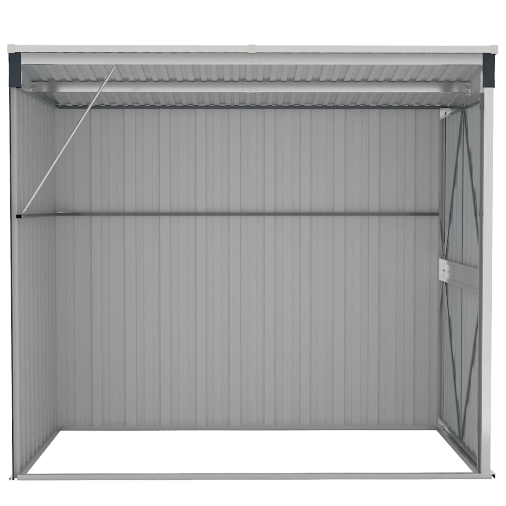 Capanno da Giardino a Parete Antracite 118x194x178 cm Acciaio | homemem39