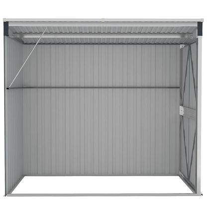 Capanno da Giardino a Parete Antracite 118x194x178 cm Acciaio | homemem39