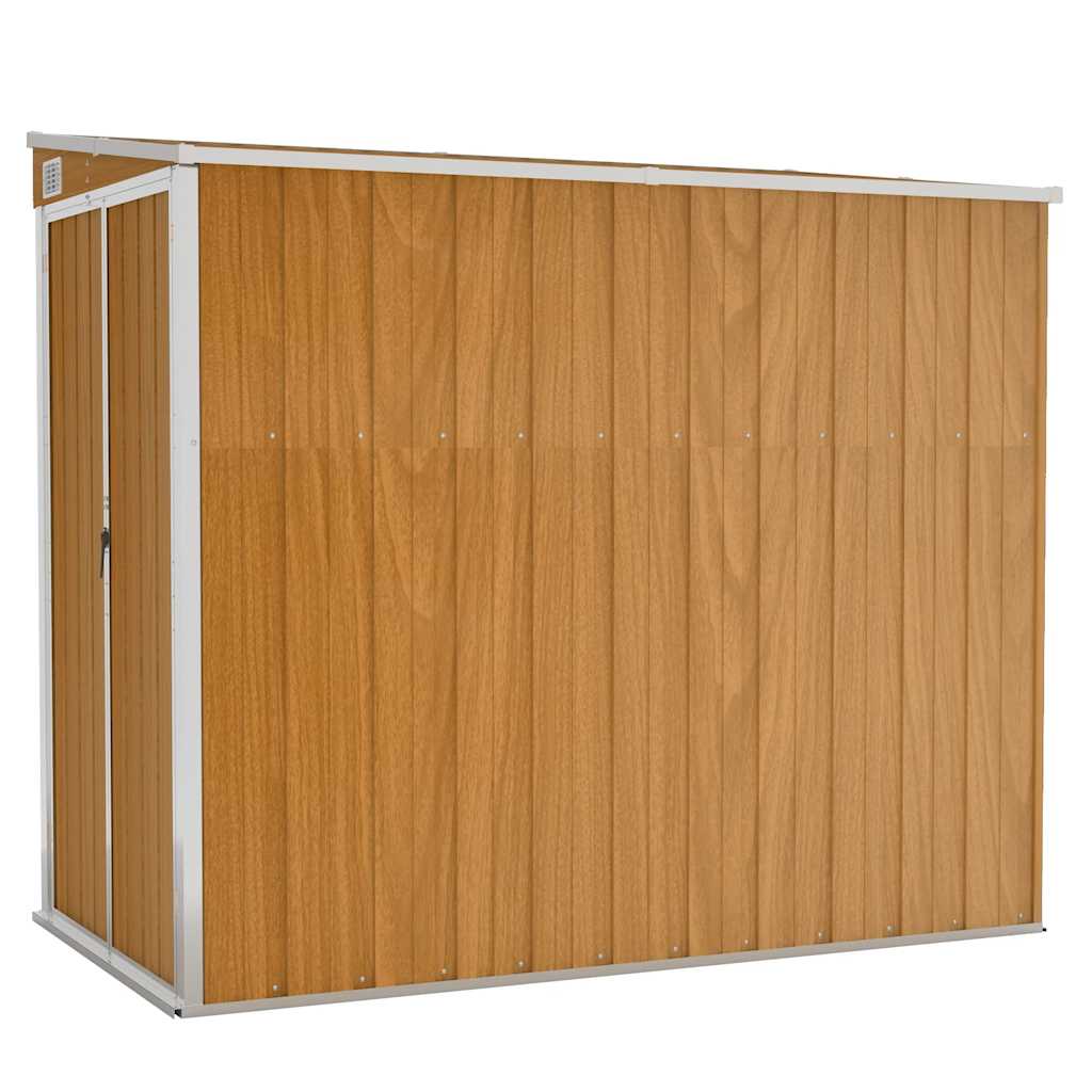 Capanno Giardino a Parete Marrone 118x194x178cm Acciaio Zincato | homemem39