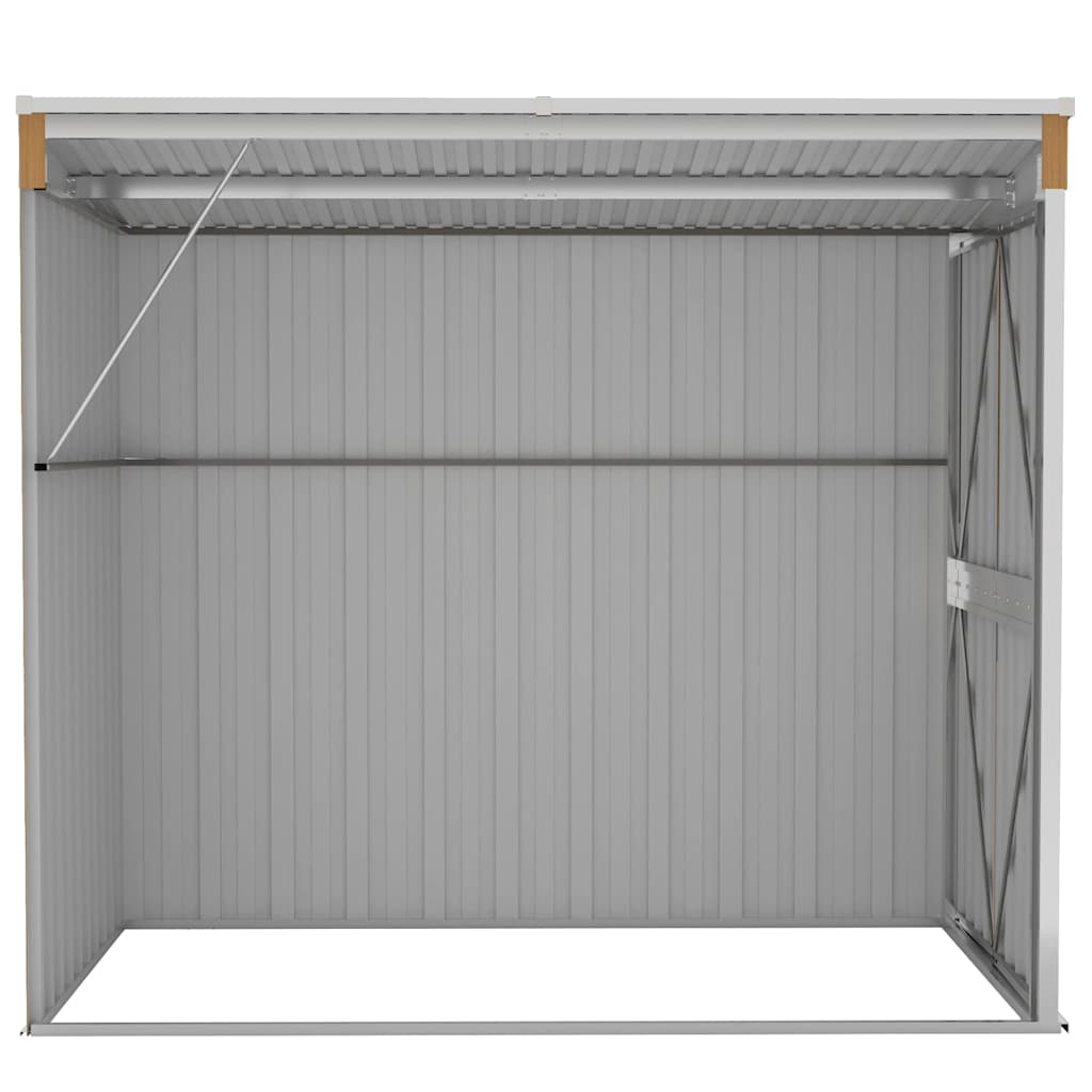 Capanno Giardino a Parete Marrone 118x194x178cm Acciaio Zincato | homemem39