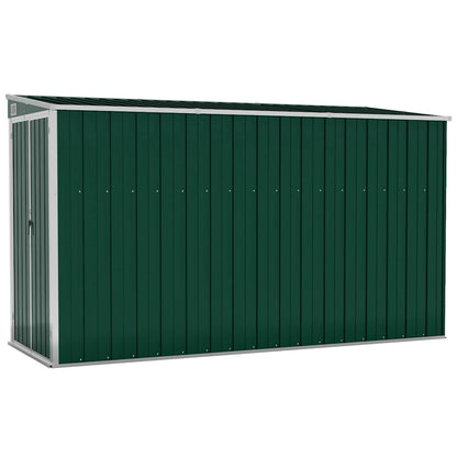 Capanno Giardino a Parete Verde 118x288x178 cm Acciaio Zincato