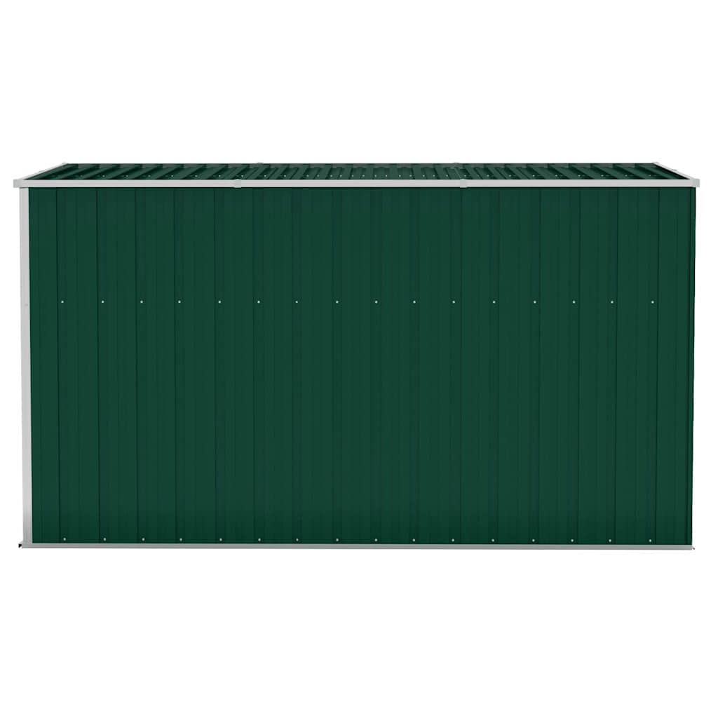 Capanno Giardino a Parete Verde 118x288x178 cm Acciaio Zincato