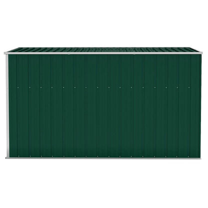 Capanno Giardino a Parete Verde 118x288x178 cm Acciaio Zincato