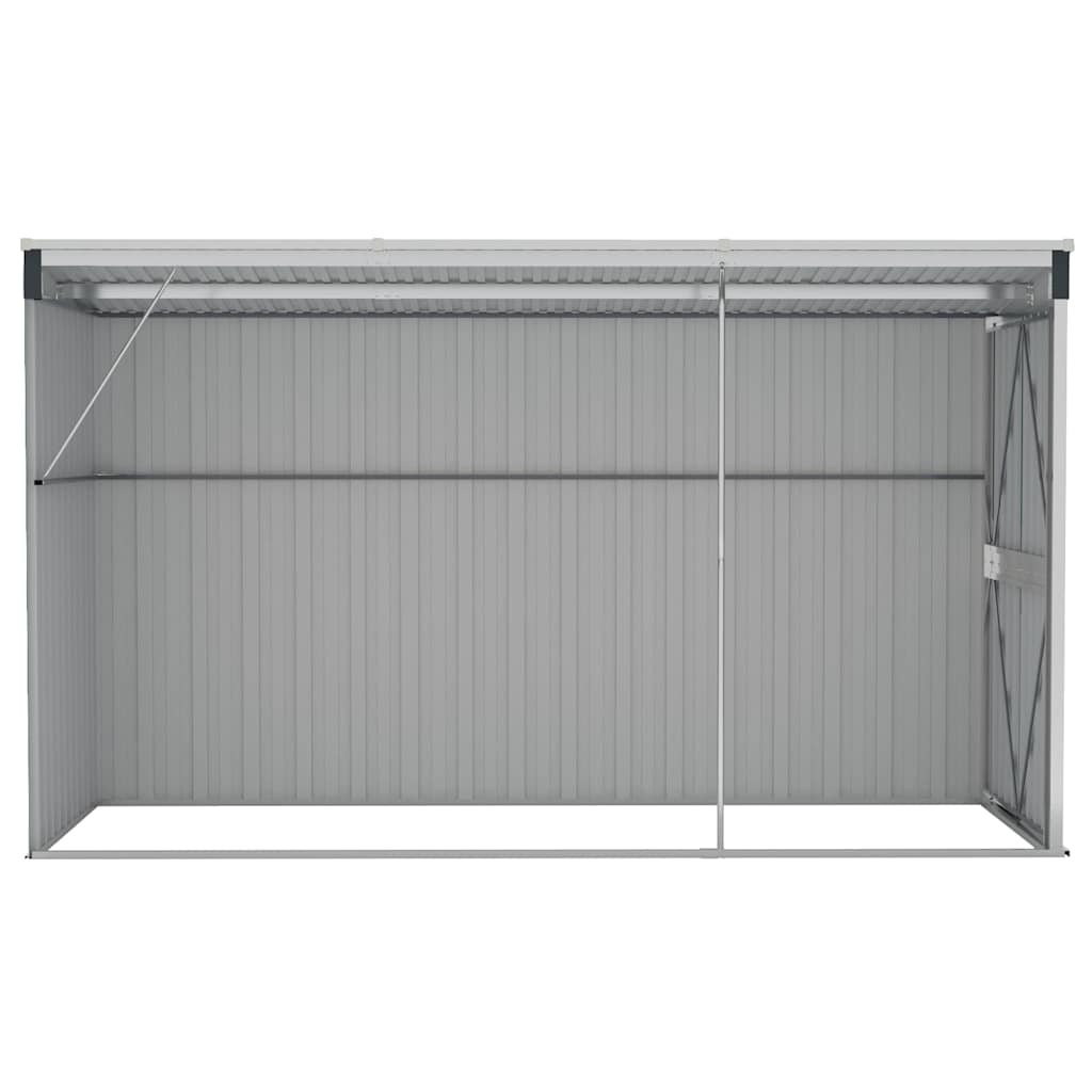 Capanno da Giardino a Parete Antracite 118x288x178 cm Acciaio