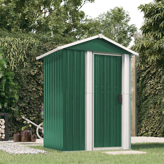 Capanno da Giardino Verde 126x97,5x177 cm Acciaio Zincato | homemem39