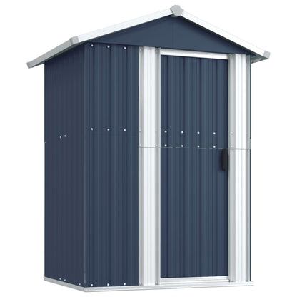 Anthracite Garden Shed 126x97.5x177cm in Galvanized Steel