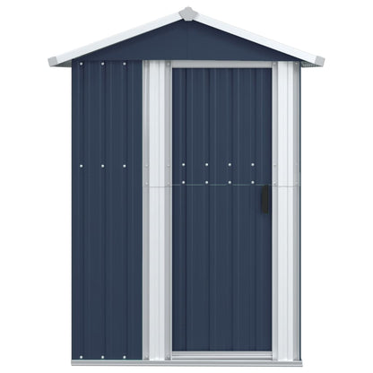 Anthracite Garden Shed 126x97.5x177cm in Galvanized Steel