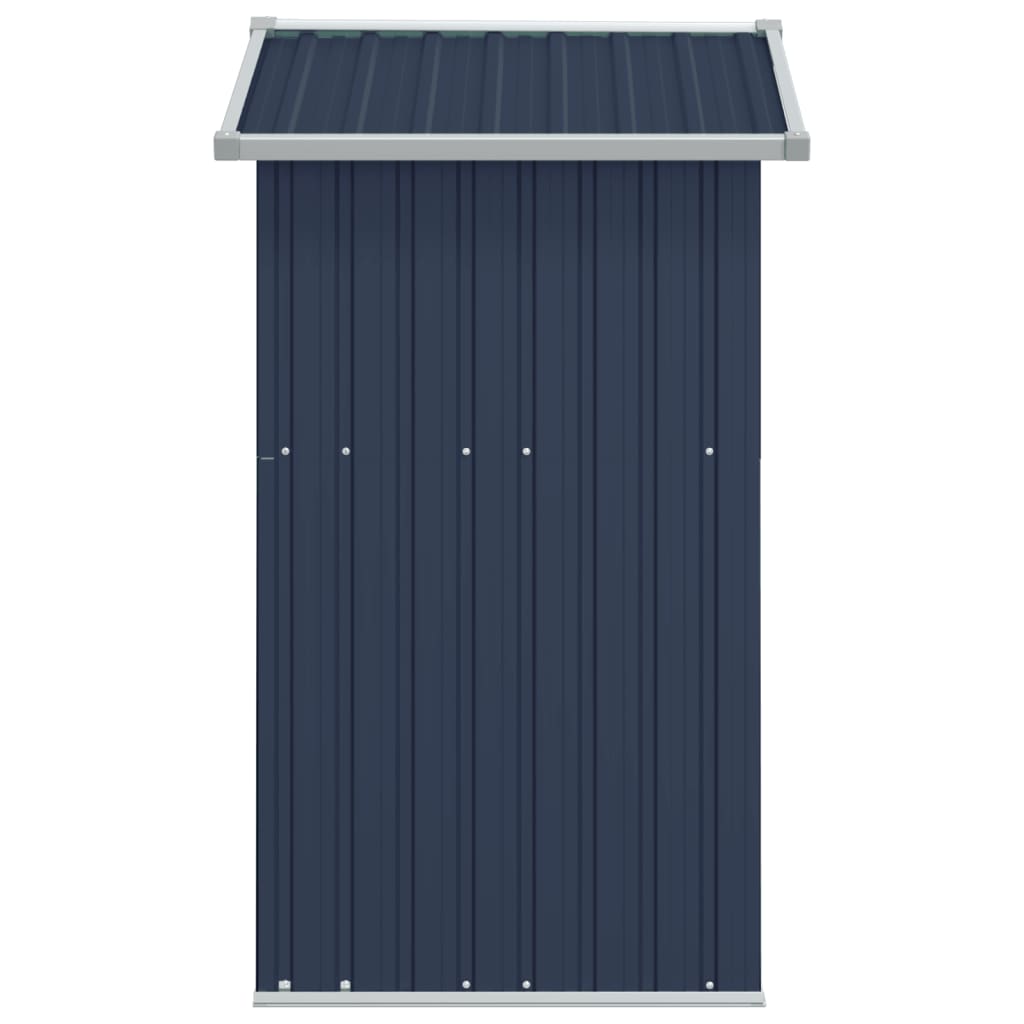 Anthracite Garden Shed 126x97.5x177cm in Galvanized Steel