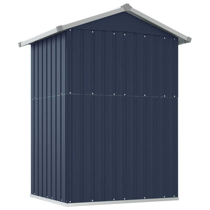 Anthracite Garden Shed 126x97.5x177cm in Galvanized Steel