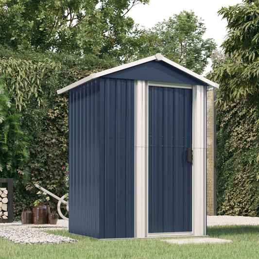 Anthracite Garden Shed 126x97.5x177cm in Galvanized Steel