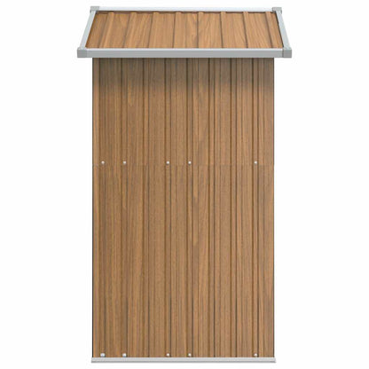 Casetta da giardino marrone 126x97,5x177 cm in acciaio zincato | homemem39