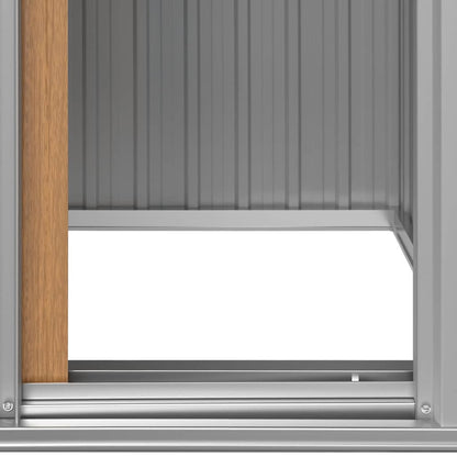 Casetta da giardino marrone 126x97,5x177 cm in acciaio zincato | homemem39