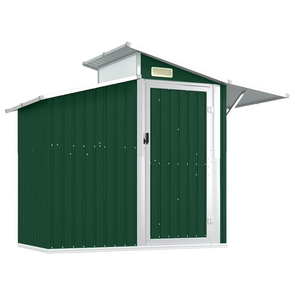 Capanno da Giardino Verde 207x130x208,5 cm Acciaio Zincato | homemem39