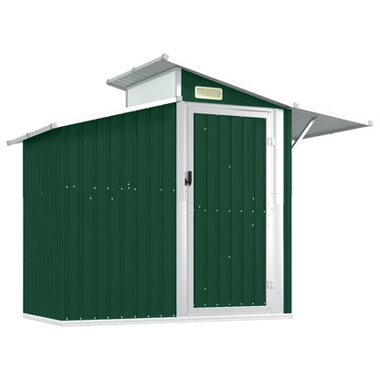 Capanno da Giardino Verde 207x130x208,5 cm Acciaio Zincato | homemem39
