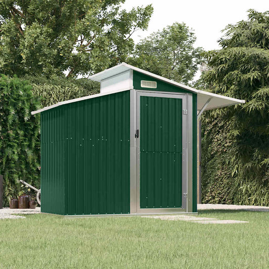 Capanno da Giardino Verde 207x130x208,5 cm Acciaio Zincato | homemem39