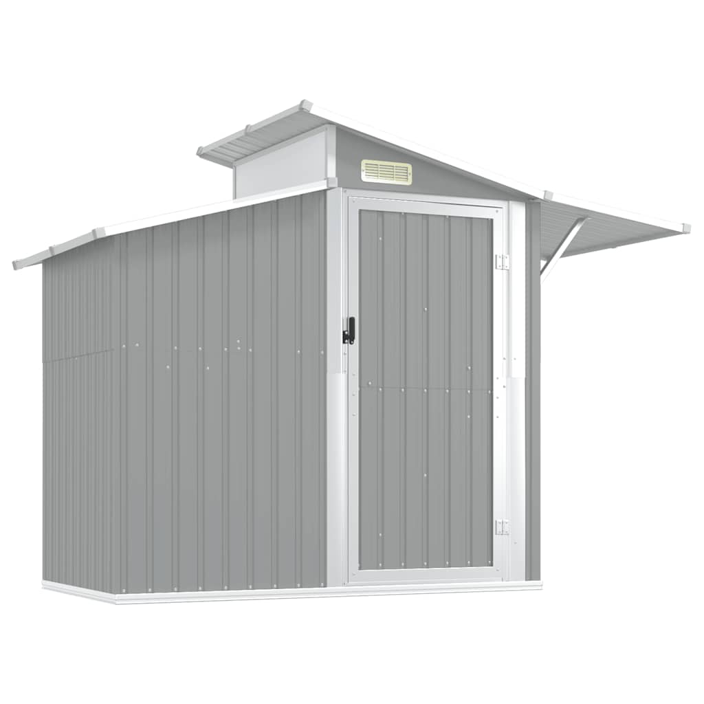 Capanno da Giardino Grigio 270x130x208,5 cm Acciaio Zincato | homemem39