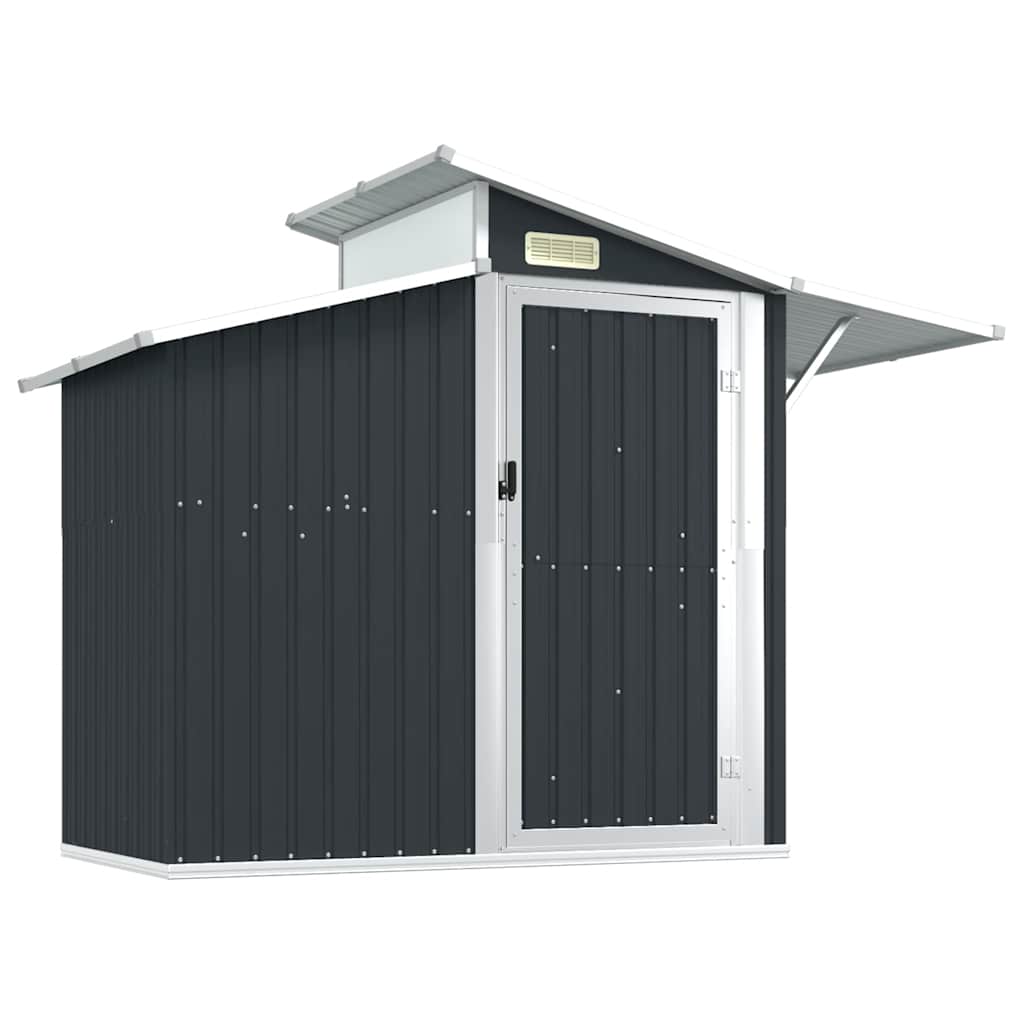 Capanno da Giardino Antracite 270x130x208,5 cm Acciaio Zincato | homemem39