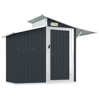 Capanno da Giardino Antracite 270x130x208,5 cm Acciaio Zincato | homemem39