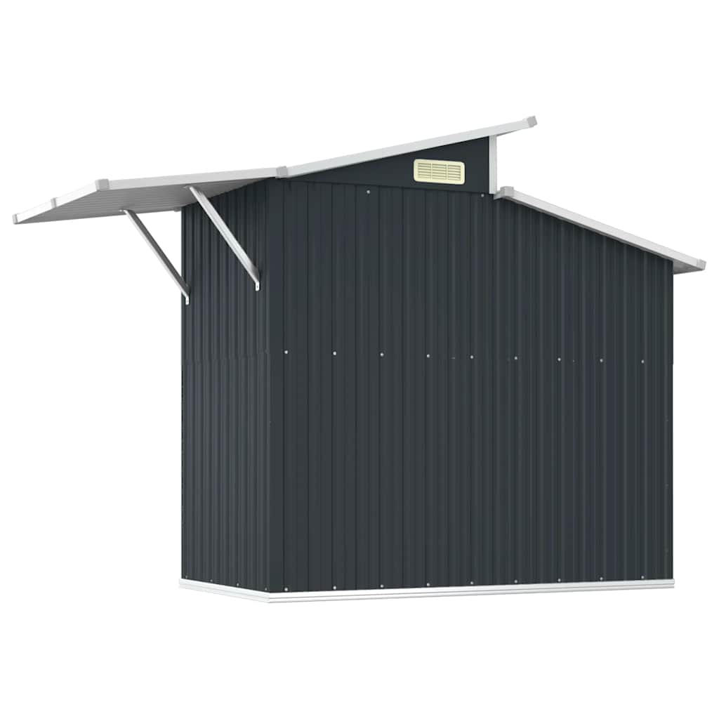 Capanno da Giardino Antracite 270x130x208,5 cm Acciaio Zincato | homemem39