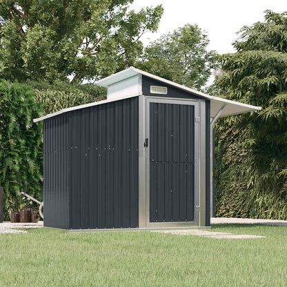 Capanno da Giardino Antracite 270x130x208,5 cm Acciaio Zincato | homemem39